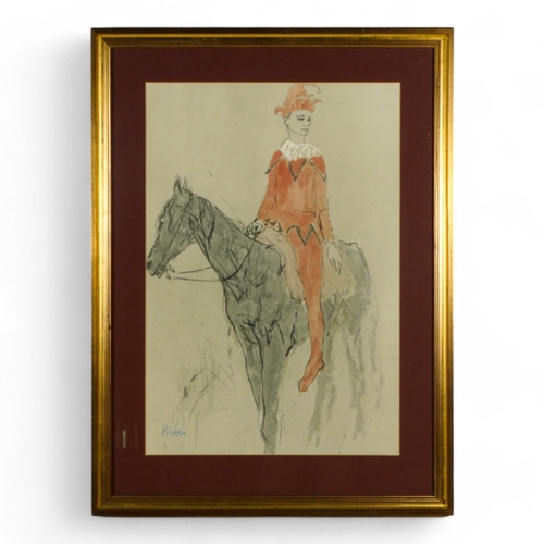 739 - After Pablo PICASSO (1881-1973) Clown et Cheval Lithograph  Framed and glazed Picture size 60 x 40cm... 