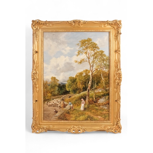 747 - David BATES (1840/41-1921) In Glen Fallock, Above Ardlui Oil on canvas Signed lower right and titled... 