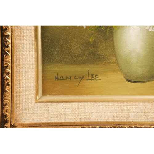 775 - Nancy Lee WILLCOX (XX) Still Life Daisies Oil on board Signed lower left Framed  Picture size 24 x 1... 