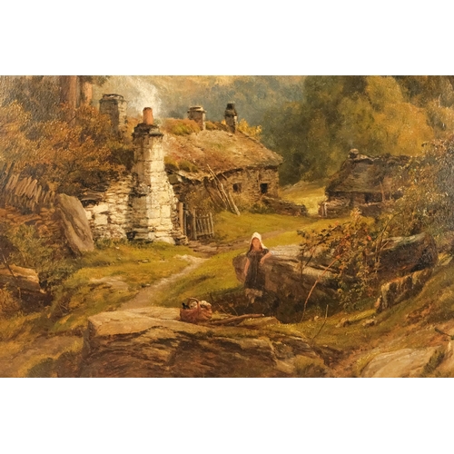 795 - Frederick William HULME (1816-1884) Cottage In A Wooded Landscape Oil on canvas Signed and dated 187... 