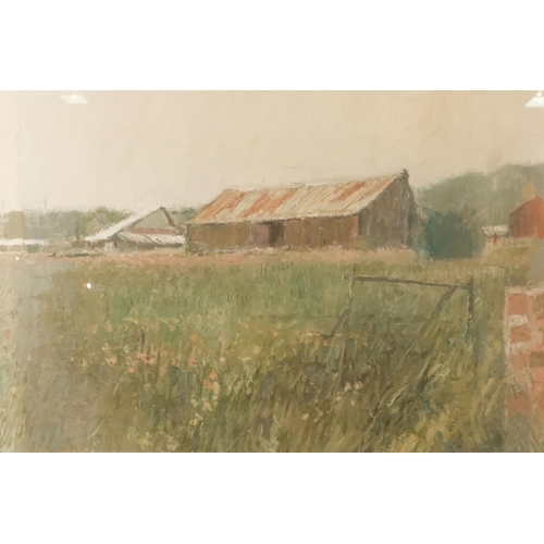 797 - Graham STUART The Barn  Oil on board Signed upper left Framed and glazed  Picture size 40 x 56cm Ove... 