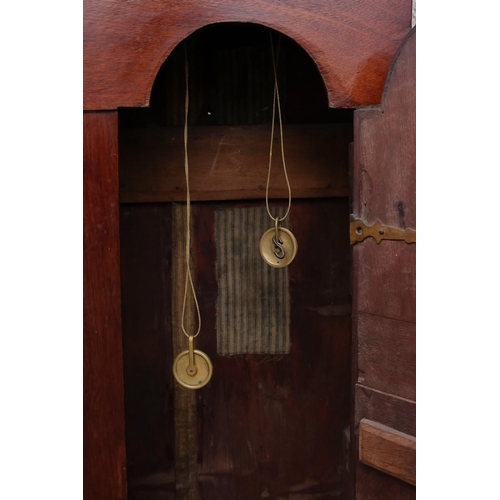 883 - An 18th century walnut and marquetry longcase clock - Sam Smith of Richmond, the arched dial with fo... 