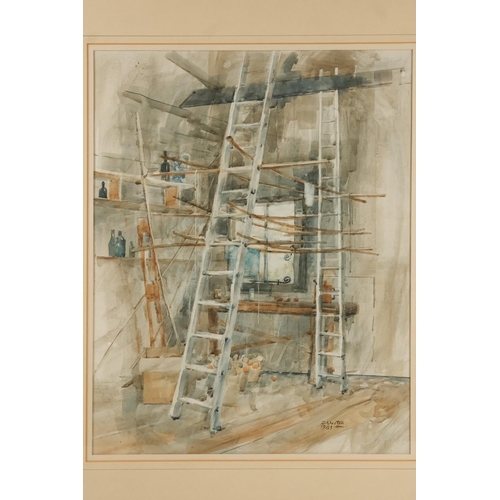 786 - David WESTON (b. 1942) Canes And Ladders Watercolour Signed and dated 1983 lower right, gallery labe... 