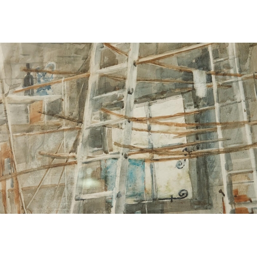 786 - David WESTON (b. 1942) Canes And Ladders Watercolour Signed and dated 1983 lower right, gallery labe... 