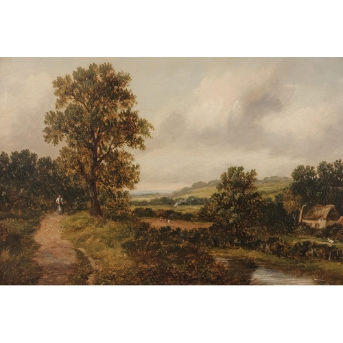 798 - James WALLACE (1872-1911) Farming Landscape Oil on canvas Signed lower right  Framed  Picture size 2... 