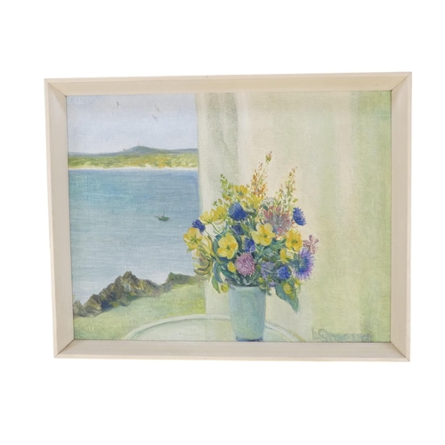 823 - L. ROBERTS Still Life Flowers Oil on board Signed lower right Framed  Picture size 25 x 33cm Overall... 