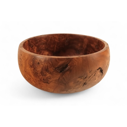 84 - Noreen Atkinson, British contemporary turned burr poplar bowl - signed to base, together with two bu... 