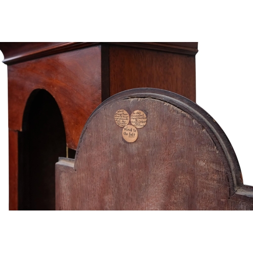 883 - An 18th century walnut and marquetry longcase clock - Sam Smith of Richmond, the arched dial with fo... 