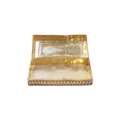 92 - An early 20th century gilt filigree and hardstone box - of rectangular form with a hinged lid, toget... 