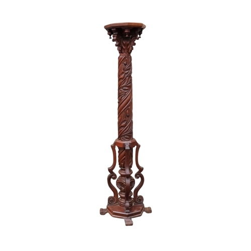 943 - A 20th century carved hardwood lectern - modelled as an eagle with wings outstretched, the support c... 