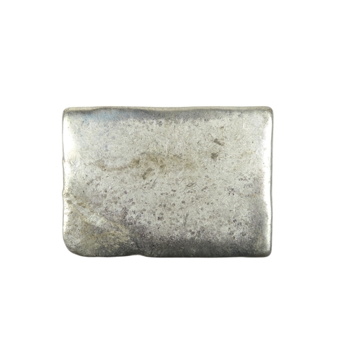 1 - A tin ingot - marked from the Carvedras Tin Smelting Works Truro, of rectangular landscape form, 8 x... 