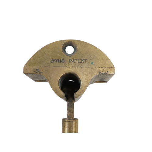 10 - A pair of late 19th century Lyths Patent rowlocks - cast in bronze and incorporating an unusual fold... 