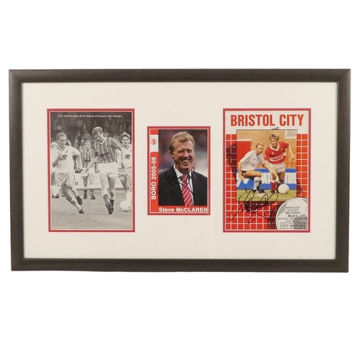 104 - Middlesborough FC/Steve McClaren memorabilia - two signed images and another framed as one, 35 x 59c... 