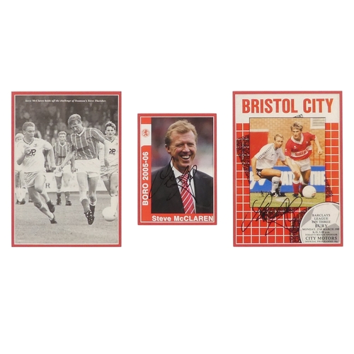 104 - Middlesborough FC/Steve McClaren memorabilia - two signed images and another framed as one, 35 x 59c... 