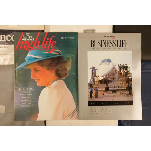 17 - A quantity of Concorde ephemera - including cufflinks, a silver picture frame, writing paper with en... 