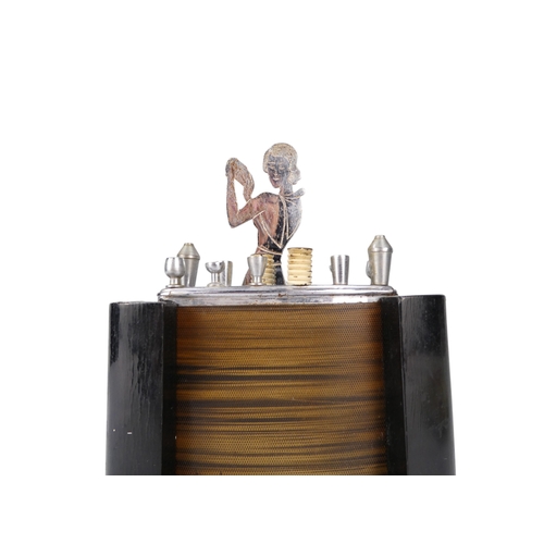 25 - An Austrian Art Deco novelty cigarette dispenser - The Bartender, by Sudre, with a chrome figure fix... 