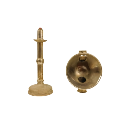 36 - A 19th century chrome plated students lamp - 43cm high.