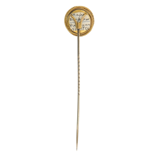 611 - A19th century Indian School stick pin - depicting the Mughal Emperor Humayun (1508-1556), the image ... 