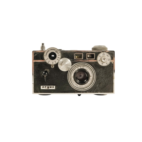 65 - An Argus Cintar 50mm camera - with a brown leather case, together with five other cameras. (6)