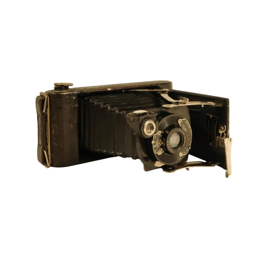 66 - A collection of early 20th century folding cameras - including Kodak examples.