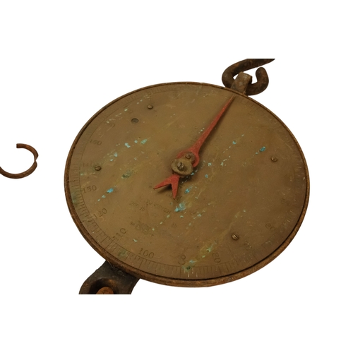7 - Two early 20th century Salter sack spring balances - with brass dials, together with some horse harn... 