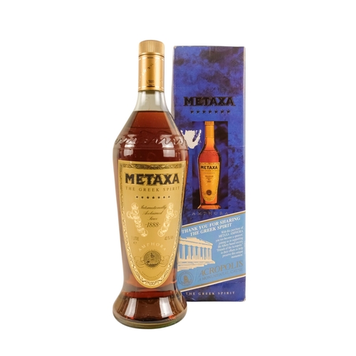 98 - A bottle of Pernod, boxed - together with two boxed bottle of Ouzo, a box of eight miniature Greek l... 