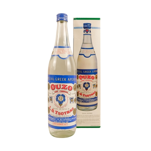 98 - A bottle of Pernod, boxed - together with two boxed bottle of Ouzo, a box of eight miniature Greek l... 