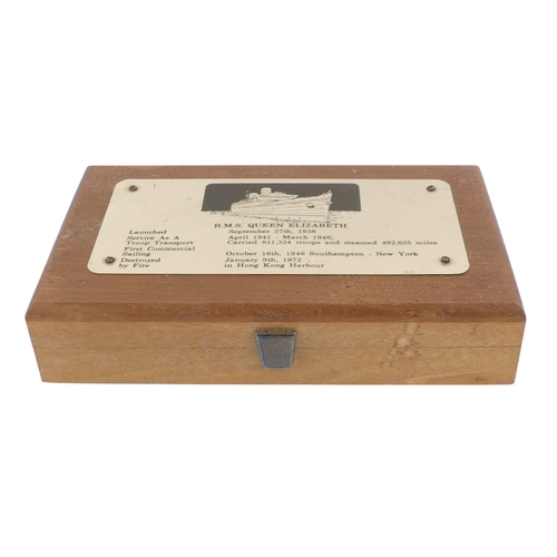 25 - A Parker 75 RMS Queen Elizabeth commemorative fountain pen - worked from brass recovered from the ve... 