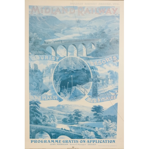 35 - Four various reproduction railway posters - GWR, London & North East Railway, Midland Railway and So... 