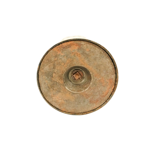 40 - A late Victorian oil lamp - with a flash-cut clear glass reservoir on a repousse brass support and c... 