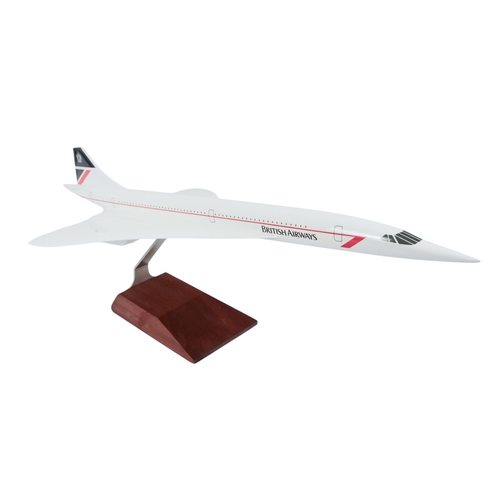 42 - A travel agent/desk top scale model of Concorde - supplied by Space Models of North Feltham, 61cm lo... 