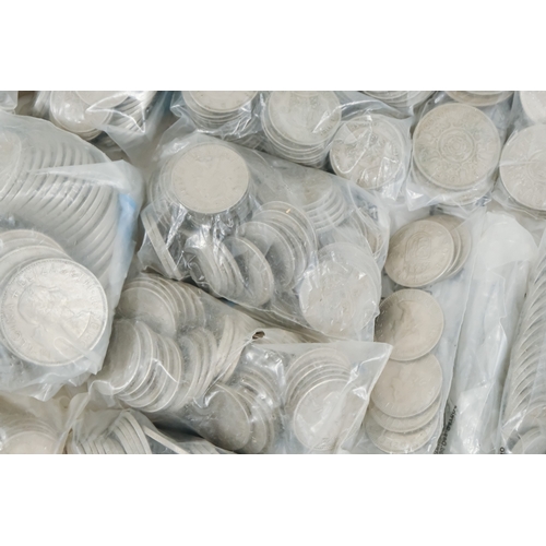 370 - A large quantity of Great British cupel nickel coins - half-crowns, florins, shillings and sixpences... 