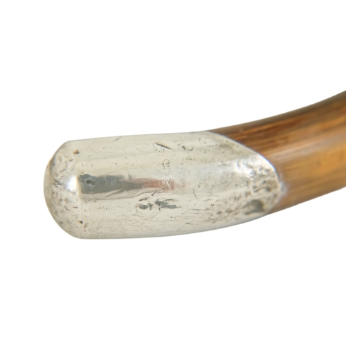 86 - An early 20th century partridge wood walking cane - Chester 1913, with silver mounts and modelled as... 