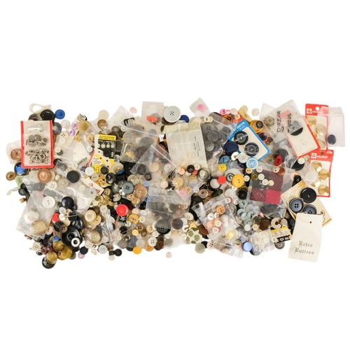 92 - A quantity of 20th century buttons.