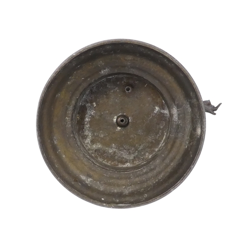 100 - A pair of late 19th century spelter figures - in classical warrior garb, 41cm high. (2)