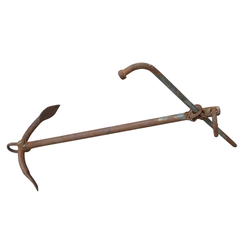104 - A 19th century admiralty type anchor - 78cm long.