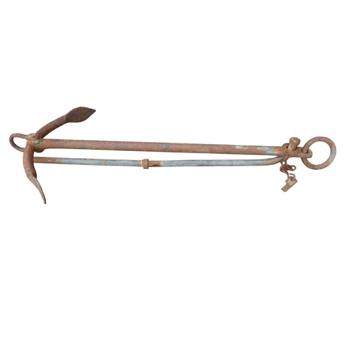 104 - A 19th century admiralty type anchor - 78cm long.