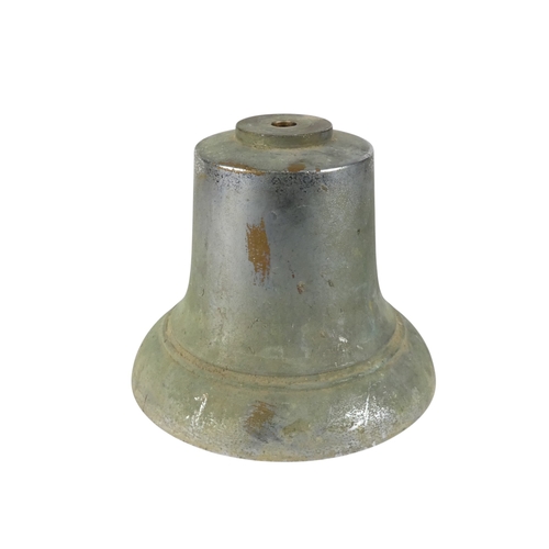 108 - An early 20th century chrome plated ship's bell - 22cm high.