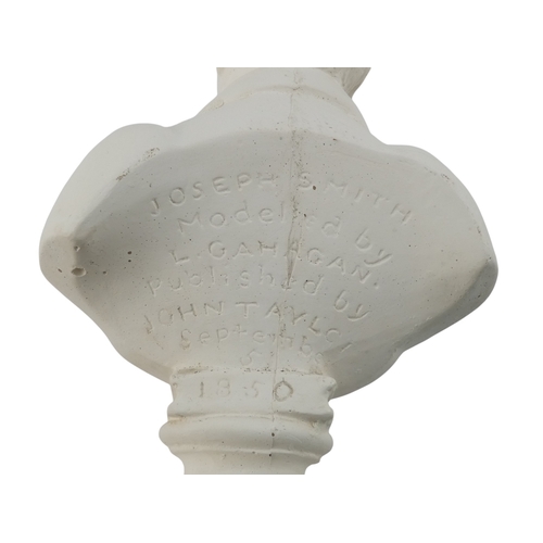 109 - A pair of plaster busts of John Smith - raised on a socal base and inscribed verso, 31cm high. (2)
B... 