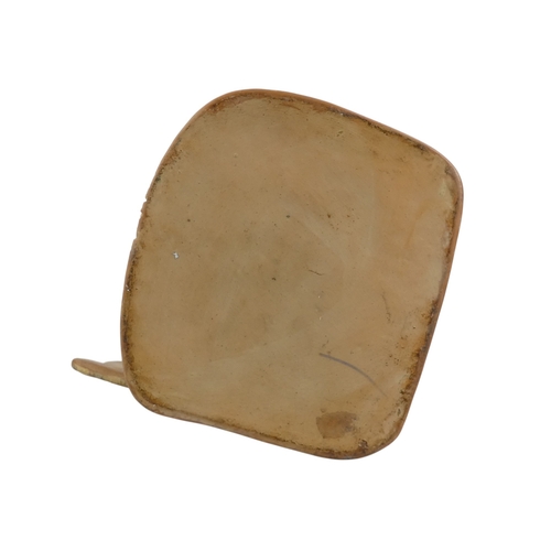 143 - A terracotta figure of an Aztec warrior - holding shield and club, 36cm high, together with an Aztec... 