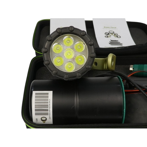 144 - A Green Force modular waterproof diver's torch - with user manual and technical information manual, ... 