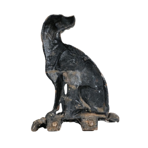 17 - A cast iron doorstop - modelled in the form of a hunting dog, 33cm high.