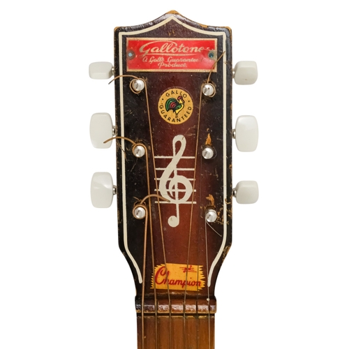 31 - A Gallotone Champion guitar - circa 1957, with a sunburst finish, including original headstock, badg... 