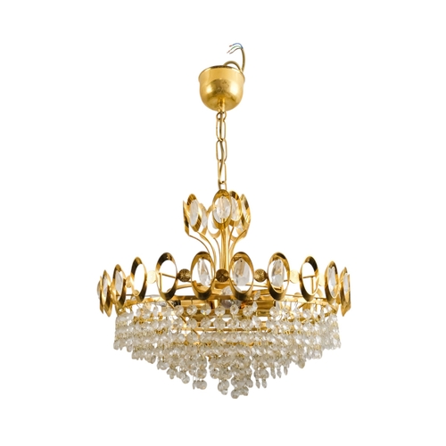 64 - A pair of 1970s chandeliers.