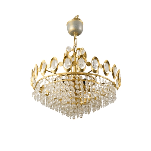 64 - A pair of 1970s chandeliers.