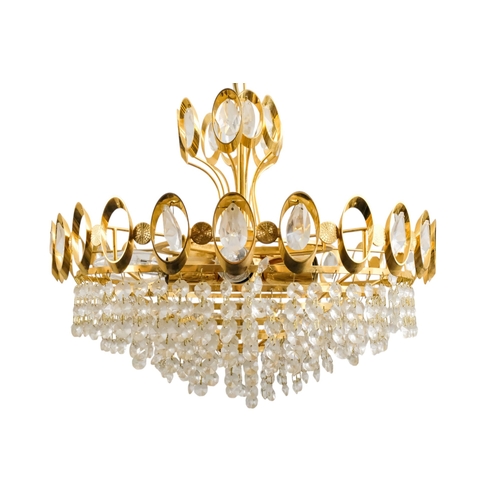 64 - A pair of 1970s chandeliers.