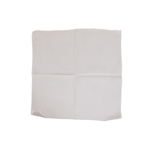 73 - Ten various white damask napkins.