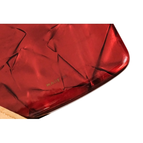 74 - A Hohner piano accordion - Carena IIIM, with a red marbled case and a grey carry case.