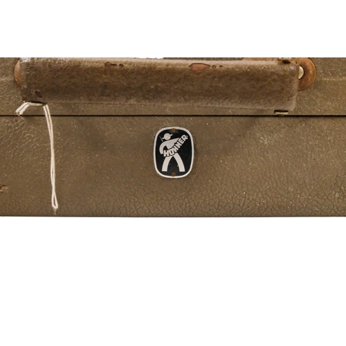 74 - A Hohner piano accordion - Carena IIIM, with a red marbled case and a grey carry case.