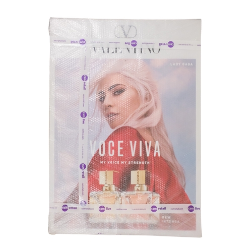 75 - A collection of seven point of sale advertising panels - various fashion brands, including Armani, R... 